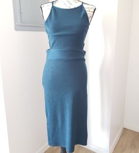 TOPSHOP Ribbed Knit Cut Out Dress